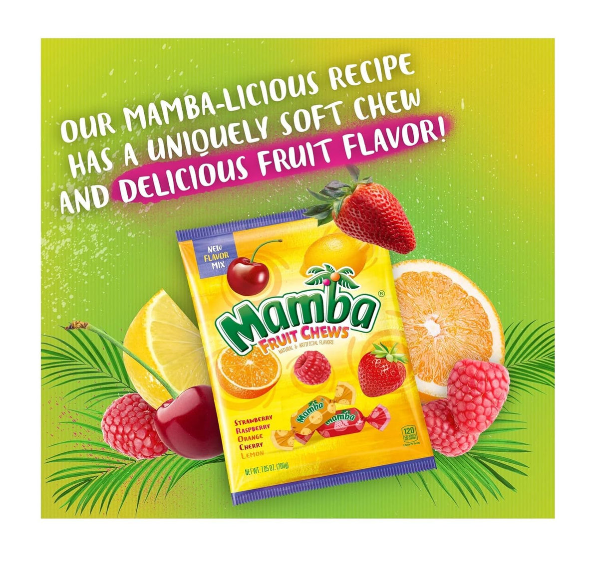 Mamba Fruit Chews on-the-go snack image: convenient supply for busy days.