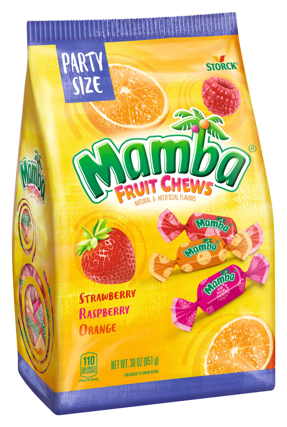 Mamba fruit chews variety pack in bag, perfect for sharing at parties.