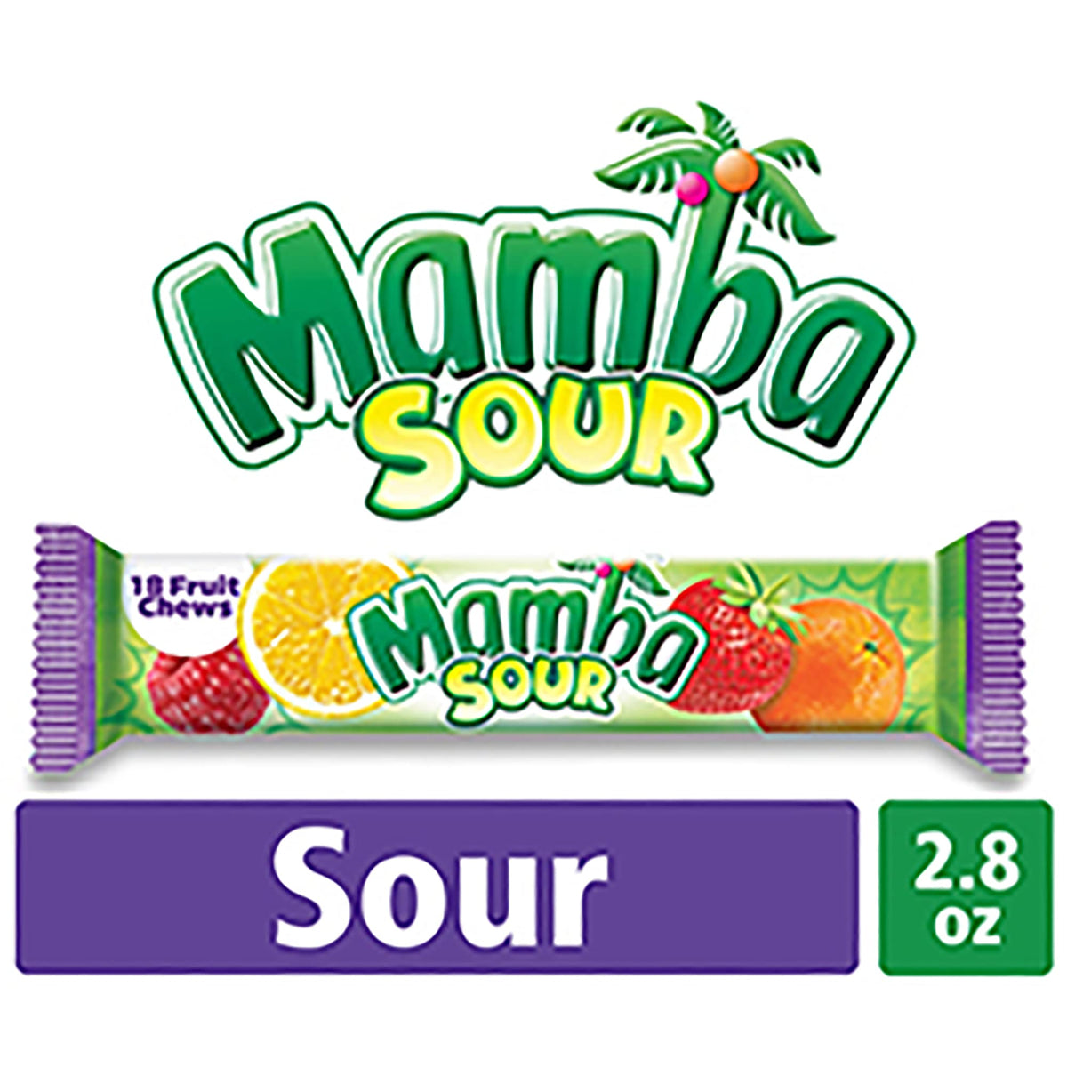 Mamba Sour Raspberry chew close-up, soft bite with tart twist, great for sharing