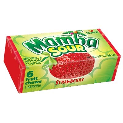 Mamba Sour Fruit Chews stick packs ready for sharing or on-the-go snacking.