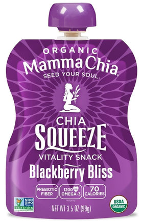 Mamma Chia Squeeze Green Magic bottle, leafy flavor and omega-3 boost.