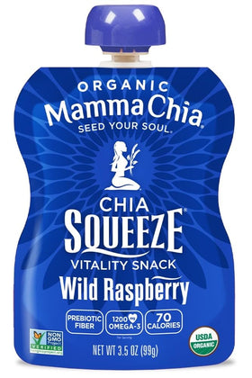 Mamma Chia Squeeze on-the-go format, grab-and-go snack for busy days.