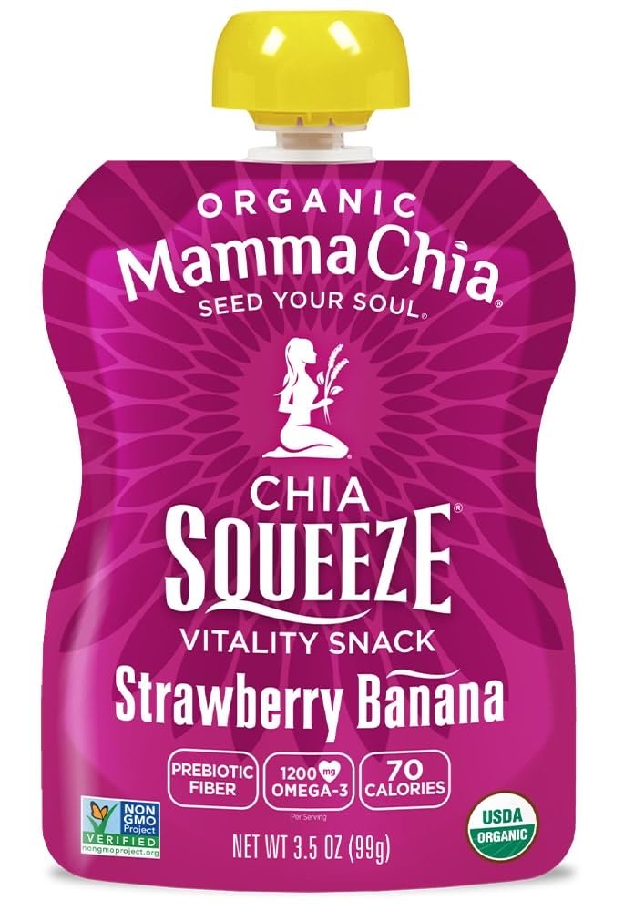 Mamma Chia Squeeze 5-variety pack, ideal for lunchboxes and gym bags.