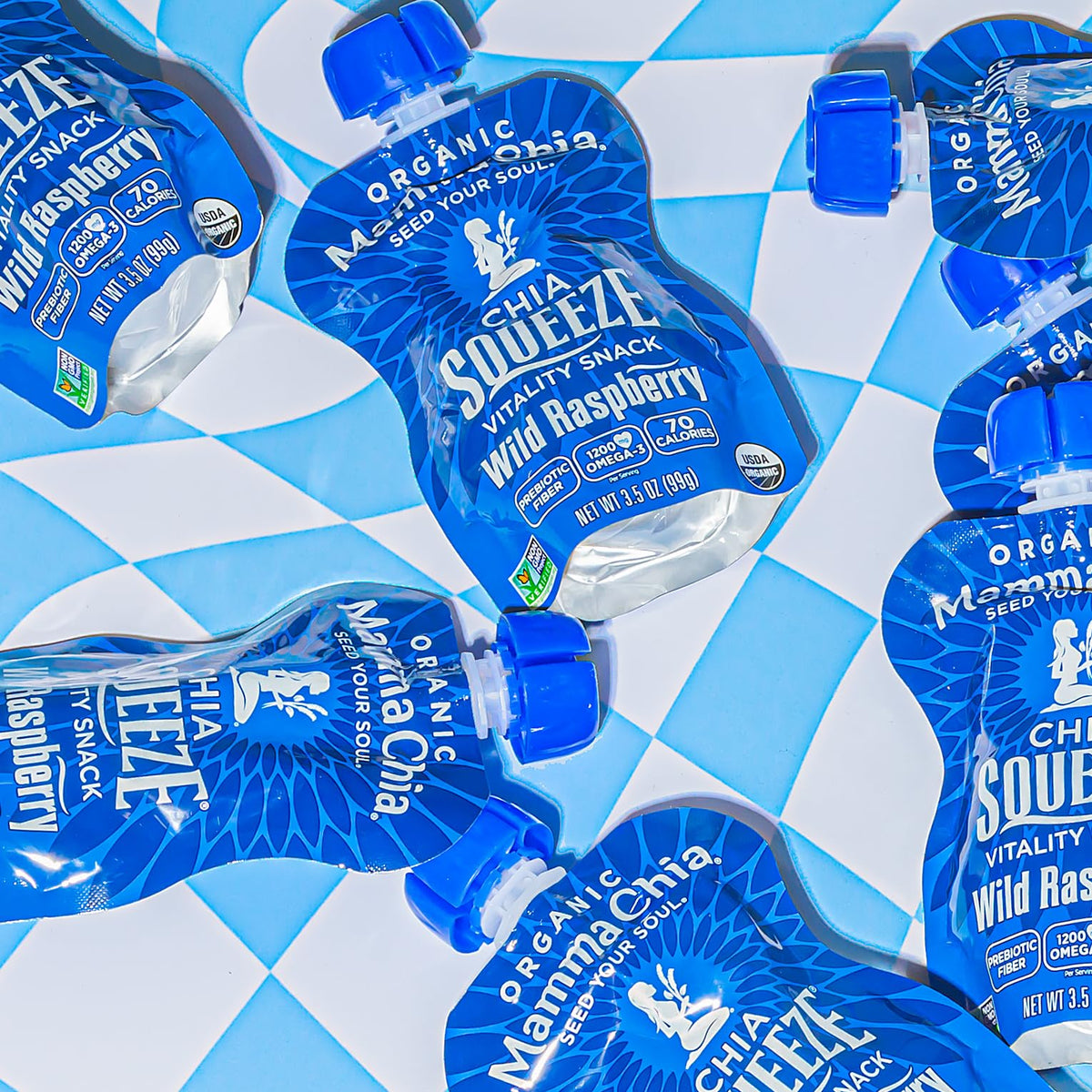 Organic vegan snack: Mamma Chia Squeeze Wild Raspberry