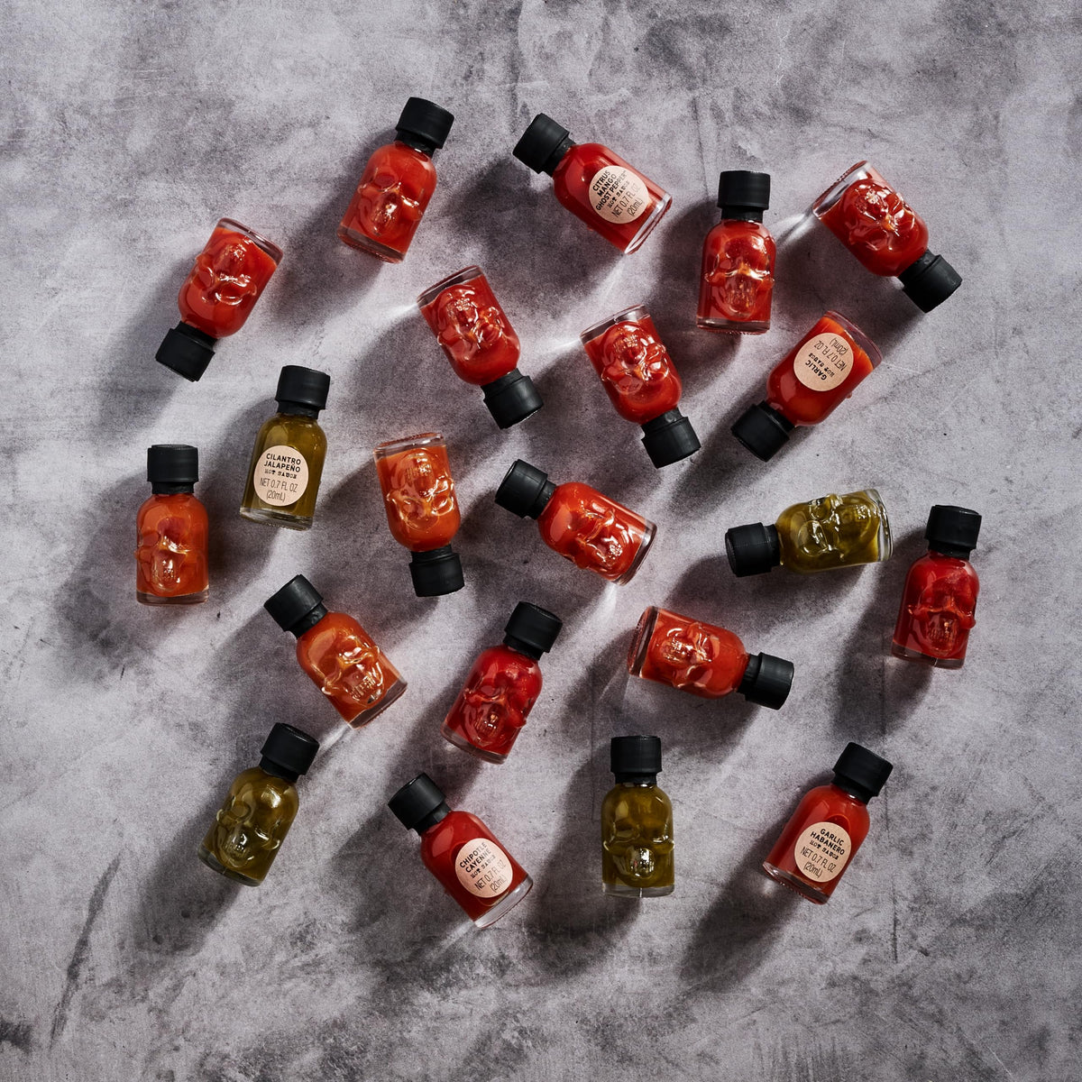 Man Crates Hot Sauce Inferno Flight offers 21 flavors to try and compare side by side.