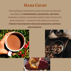 Mana Cacao mood-boosting cacao for mindful energy throughout the day.