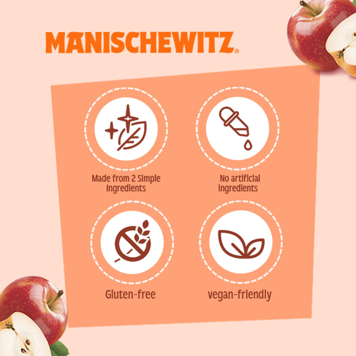 Manischewitz Apple Butter with kosher symbol signals year-round use on pantry shelves.