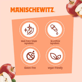 Manischewitz Apple Butter with kosher symbol signals year-round use on pantry shelves.