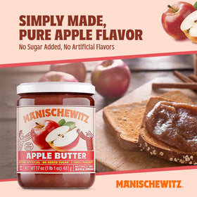 Manischewitz Apple Butter toast spread highlighting a velvety finish for breakfast.