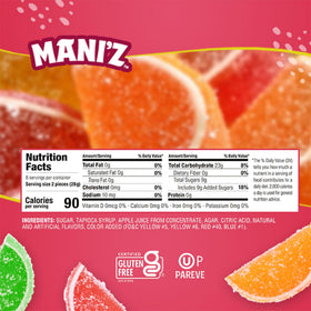 Manischewitz candied fruit slices display ready for gifting and sharing.