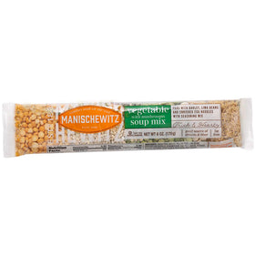 Manischewitz Cello Vegetable Mushroom Soup Mix served in a warm bowl for weeknight comfort.
