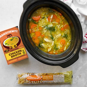 Manischewitz Chicken Broth simmered flavor details invite richer soups and sauces.