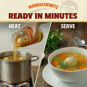 Manischewitz heritage evokes family dinner and time-honored recipe excellence.