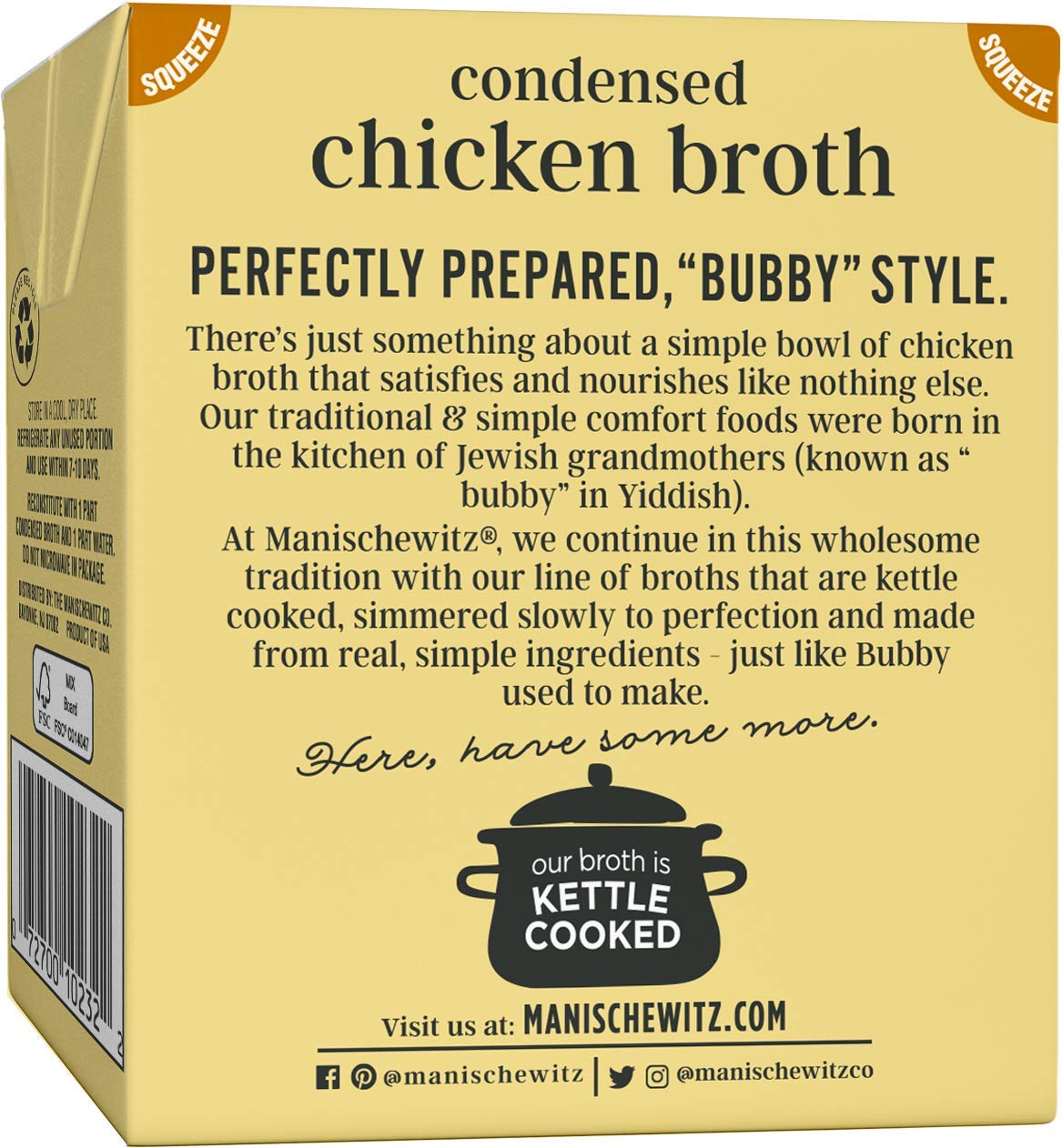 Manischewitz condensed chicken broth served bowl idea showcasing versatile use in meals