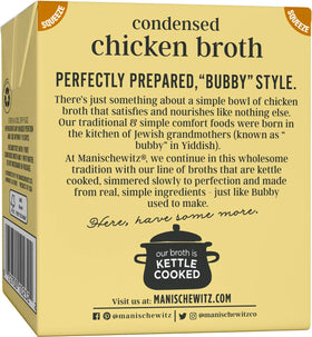 Manischewitz condensed chicken broth served bowl idea showcasing versatile use in meals