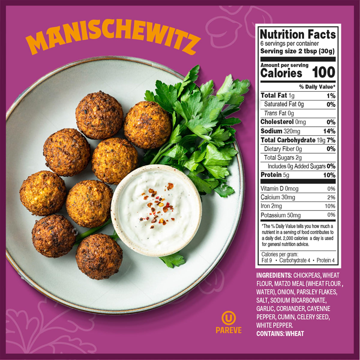 Manischewitz falafel on a salad adding crunch and protein
