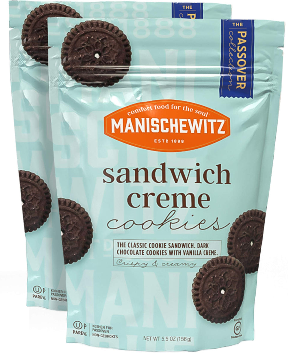 Manischewitz gluten-free sandwich cookies vanilla creme – crisp texture ideal with coffee