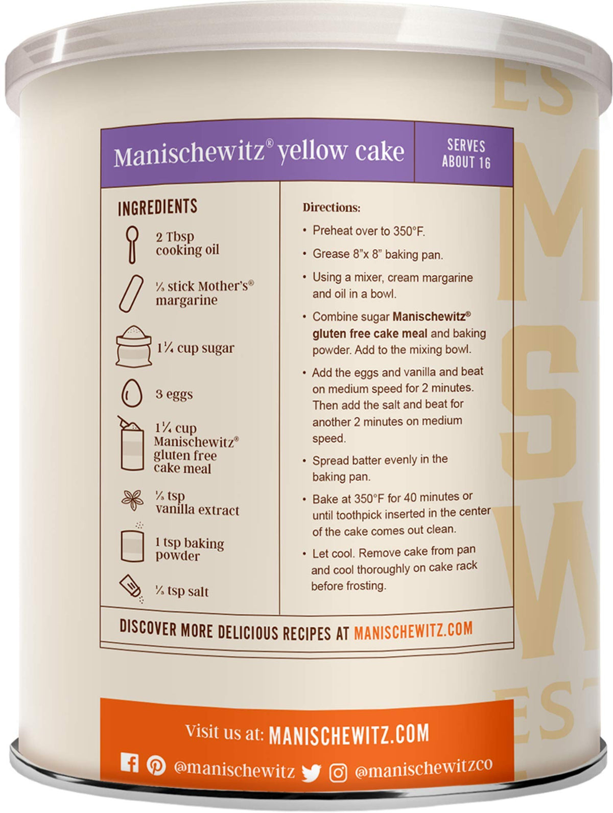 Kosher for Passover packaging by Manischewitz cake meal