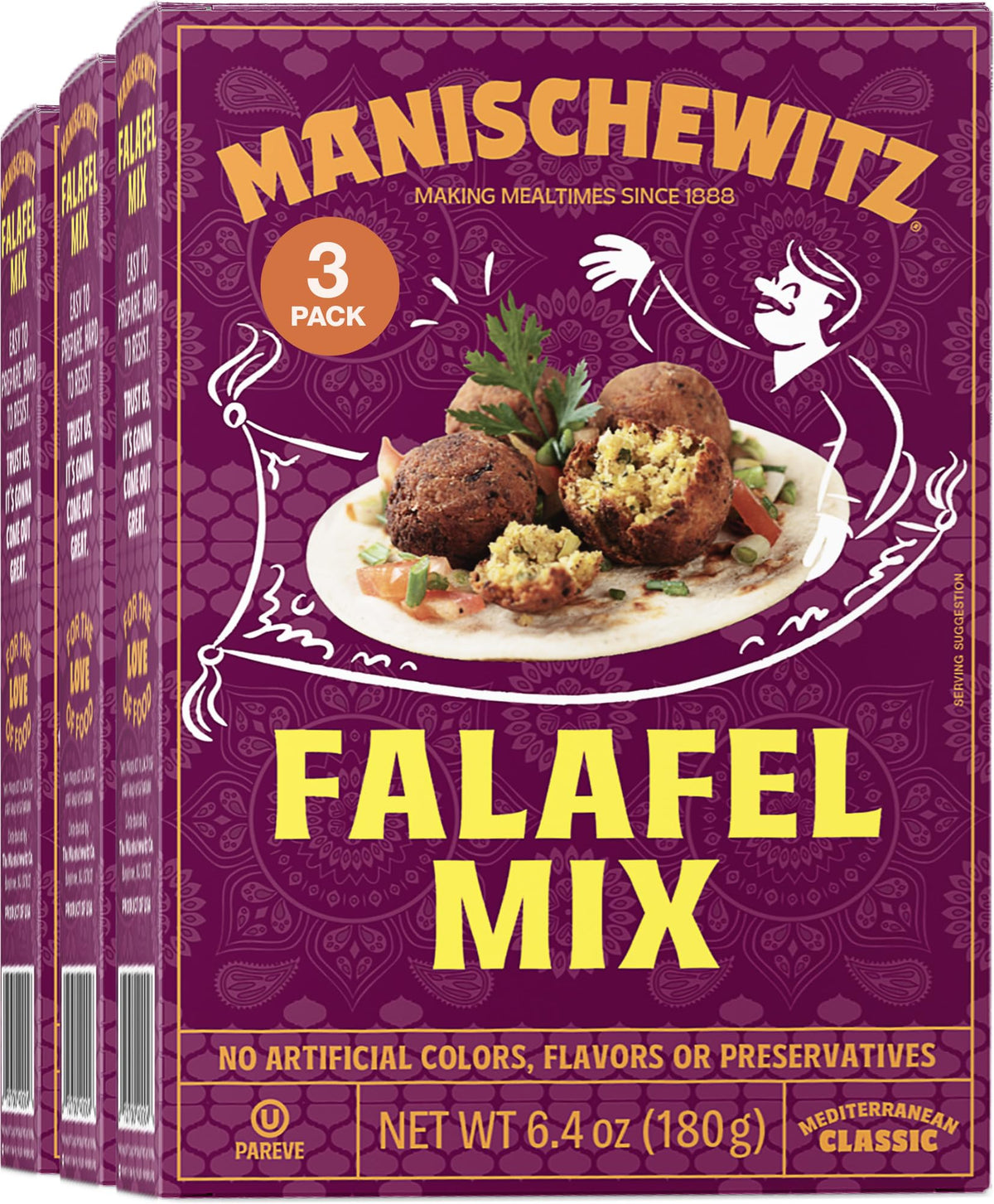 Manischewitz Mediterranean Falafel Ball Mix 3-pack ready for quick protein meals