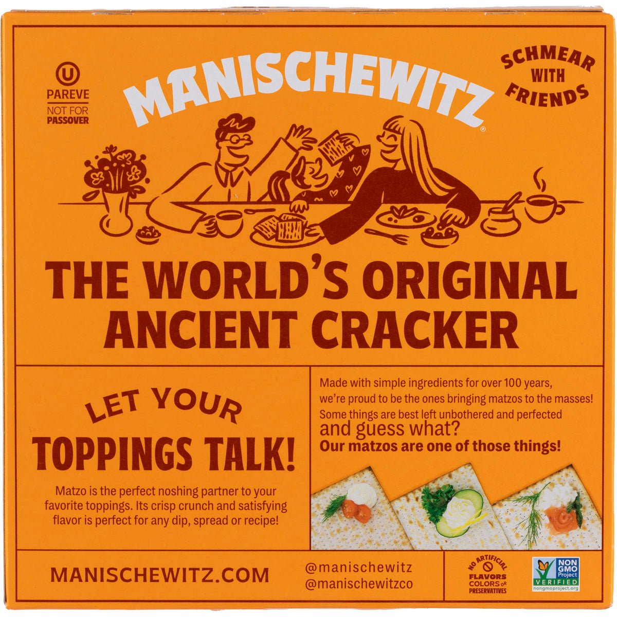 Manischewitz Two-Box Matzo Pack: convenient, budget-friendly snack for family gatherings.