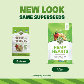 Manitoba Harvest Organic Hemp Hearts close-up reveals tiny seeds ideal for snacks and toppings