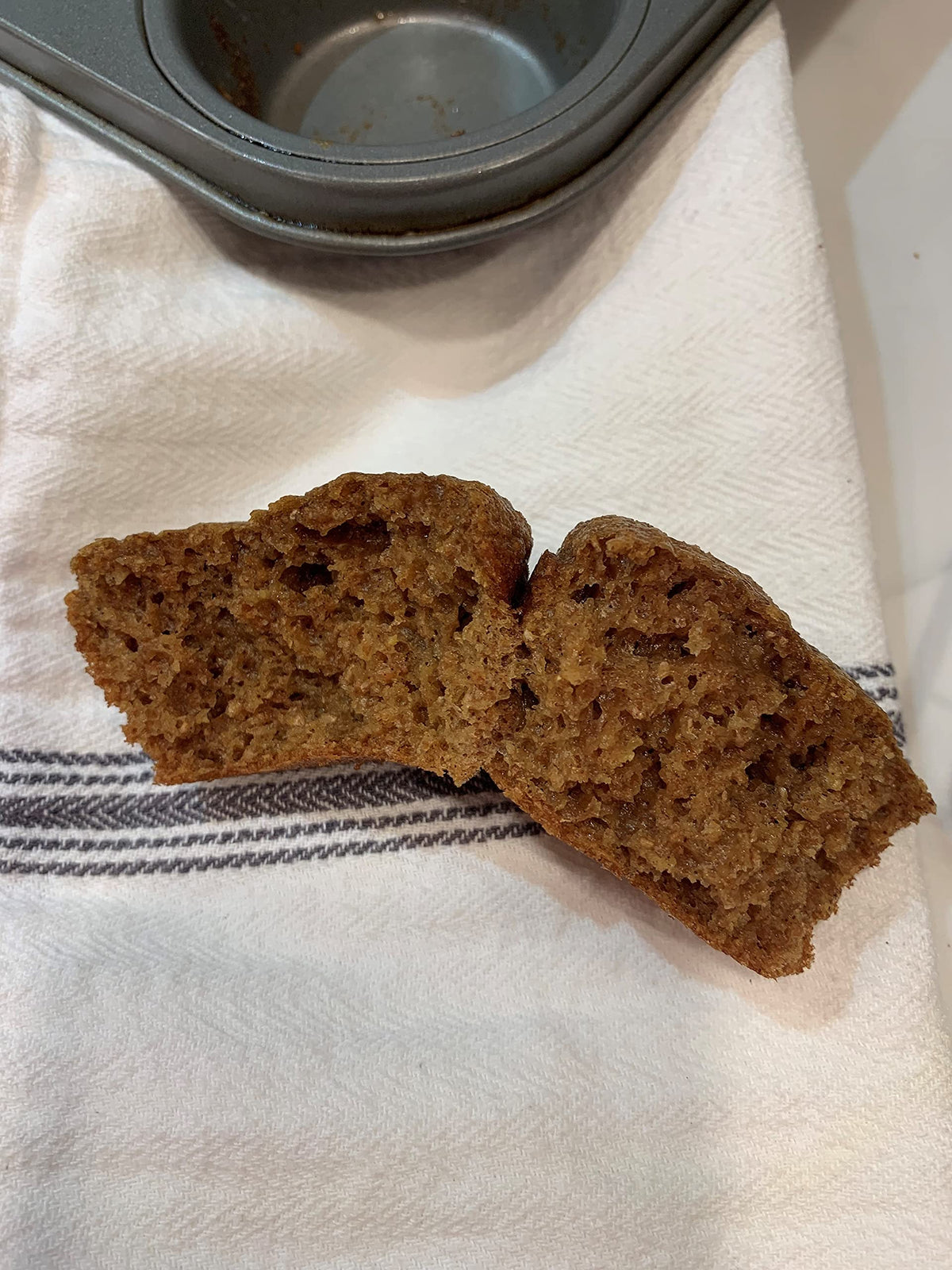 Manitoba Milling Flax Bran Muffin Mix batter poured into muffin tin
