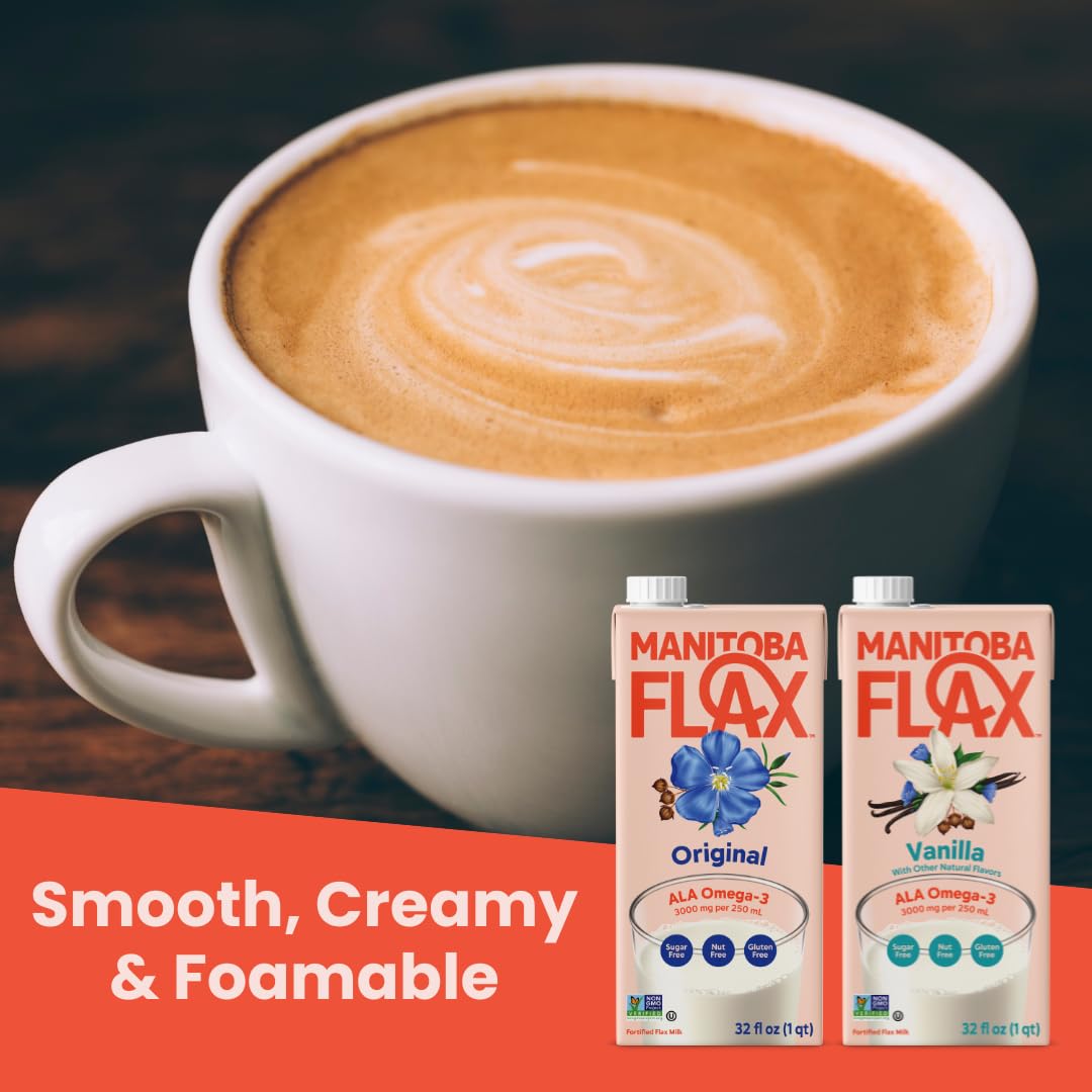 Manitoba Milling unsweetened flax milk family-owned brand image