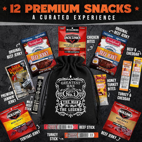 ManSnacks Jerky Variety Pack closeup highlights premium cuts and tender texture.
