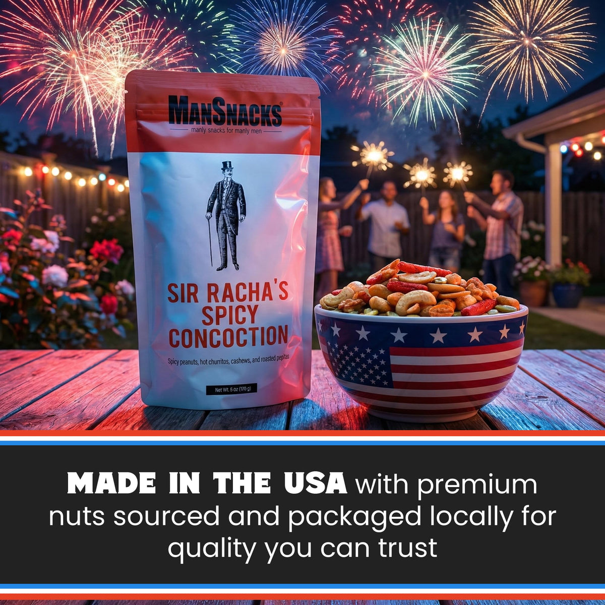 ManSnacks honey I'm home nuts bag, warm sweetness notes.