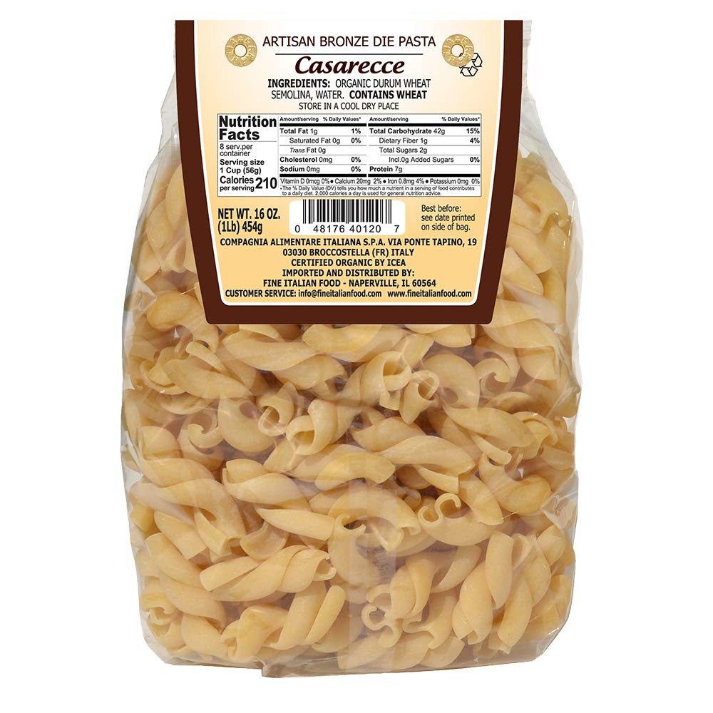 Mantova Caserecce raw pasta nests highlighting twisted shapes ideal for catching sauces.