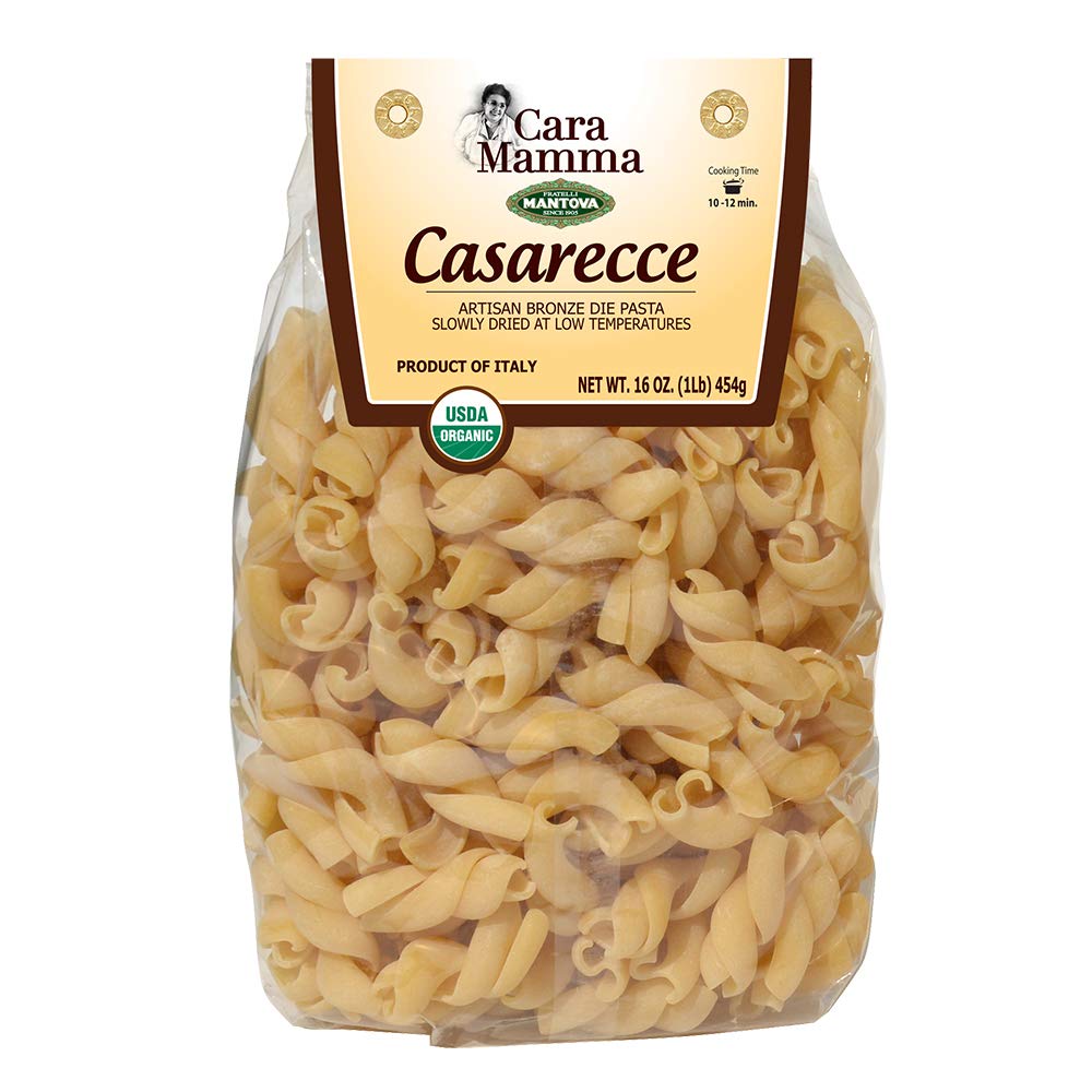 Mantova Caserecce two-pack box showing authentic Italian pasta for easy weeknight meals.