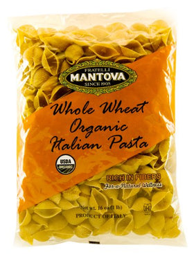 Mantova cooked pasta shells plated with tomato sauce ready to serve