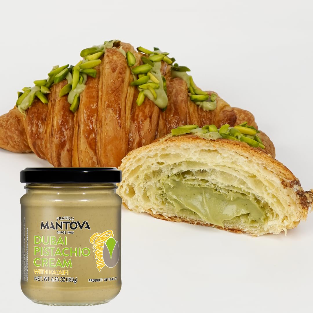 Gelato topping: Mantova Dubai Pistachio Sweet Cream adds silky pistachio richness.