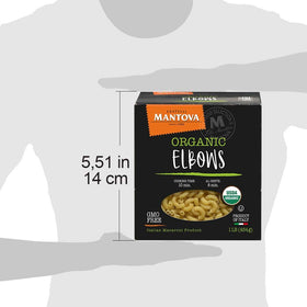 Mantova Organic Elbow Pasta plated in a bowl, ideal for hearty sauces and soups.