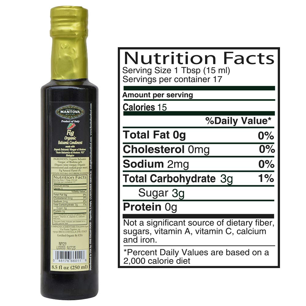 Mantova Fig Balsamic Vinegar dressing pour elevates marinades with a fig note and tangy finish.