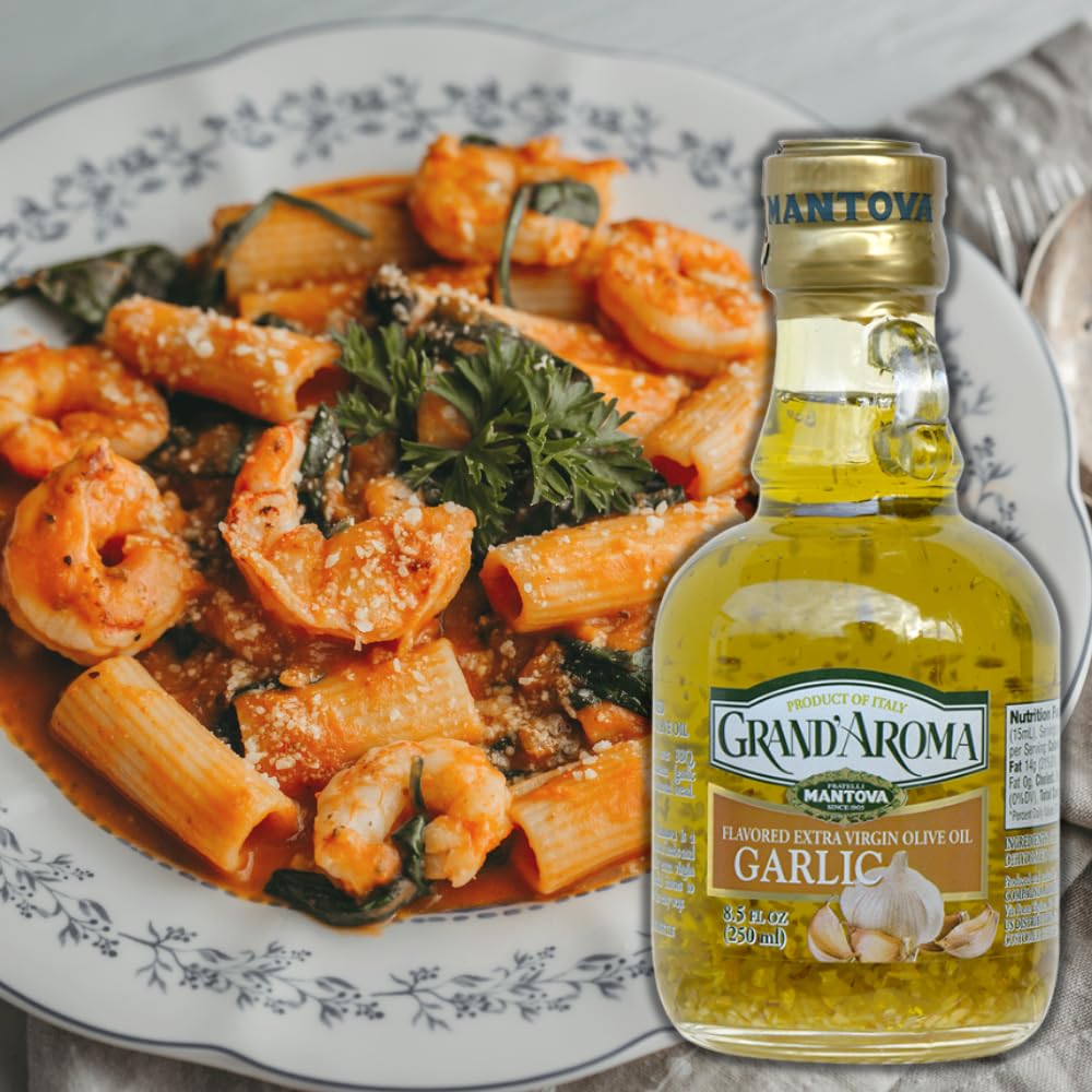 Mantova Garlic Grand'Aroma oil in a gift-ready pack for cooking lovers