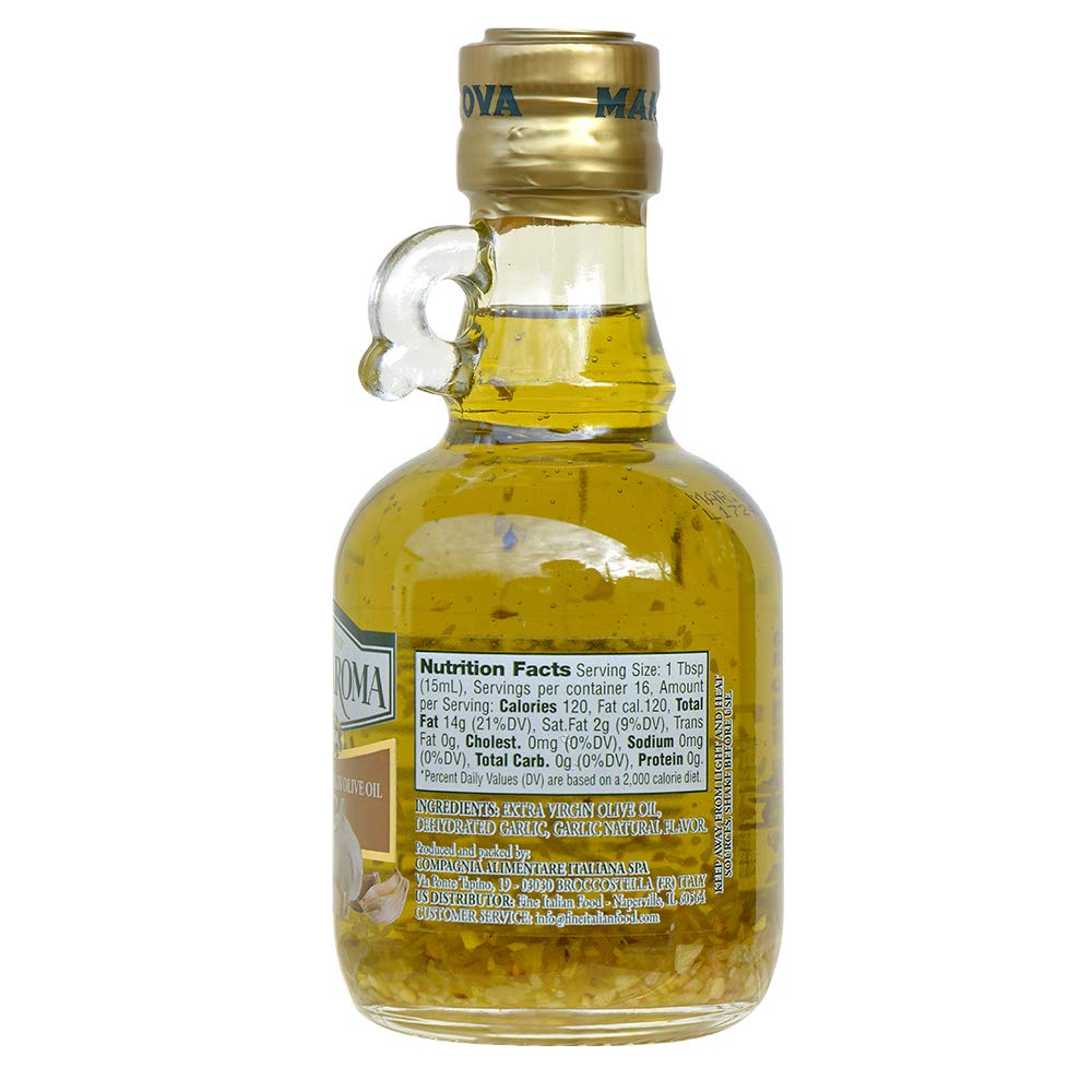 Mantova Garlic Grand'Aroma oil with pour spout for mess-free drizzle
