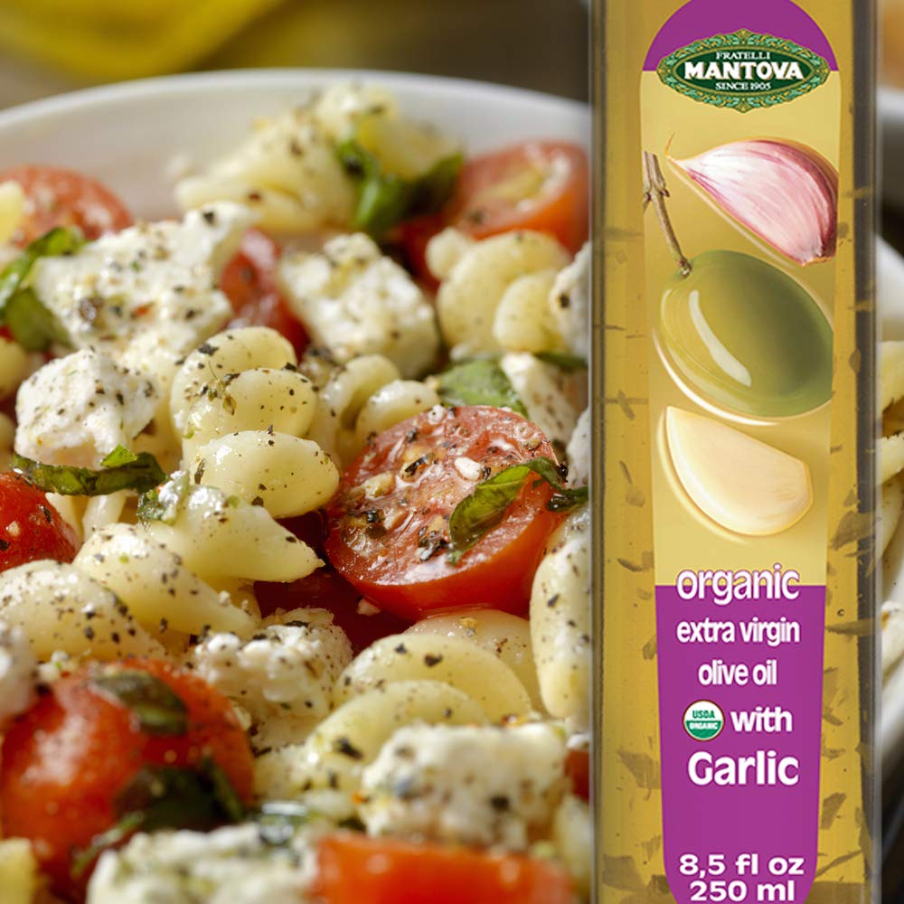 Mantova Organic EVOO garlic for sautéing vegetables