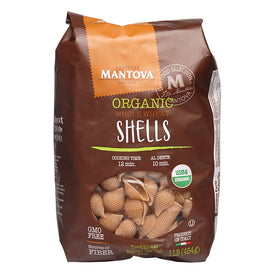 Mantova pasta shells pack six with organic whole wheat for wholesome meals