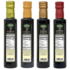 Mantova Pear balsamic bottle pour, ideal glaze for roasted vegetables.