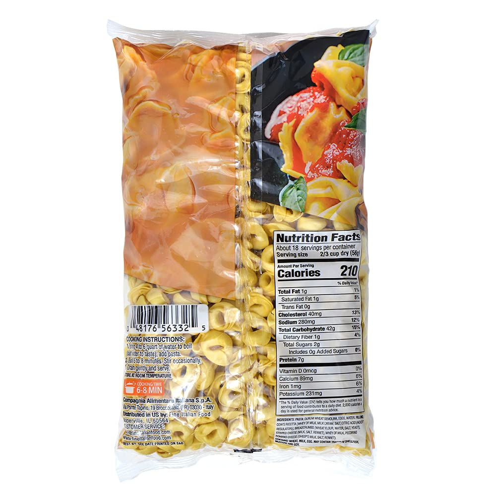 Mantova Tortellini with Italian cheese in a pot, ideal for fast dinners.