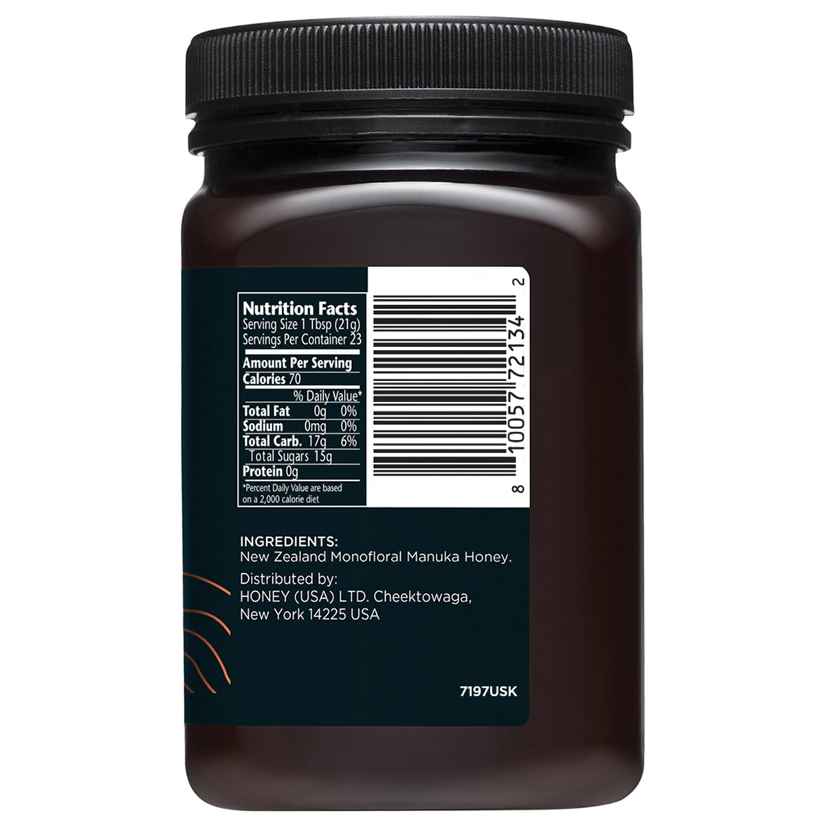 Honey on muesli with vibrant texture and sweetness.