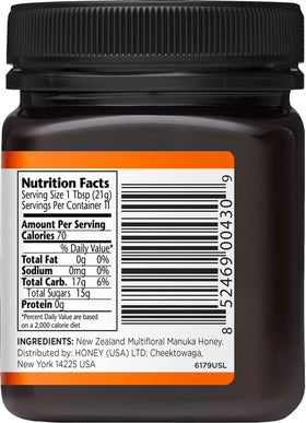 Manuka Doctor MGO 35+ honey purity badge emphasizing authenticity.