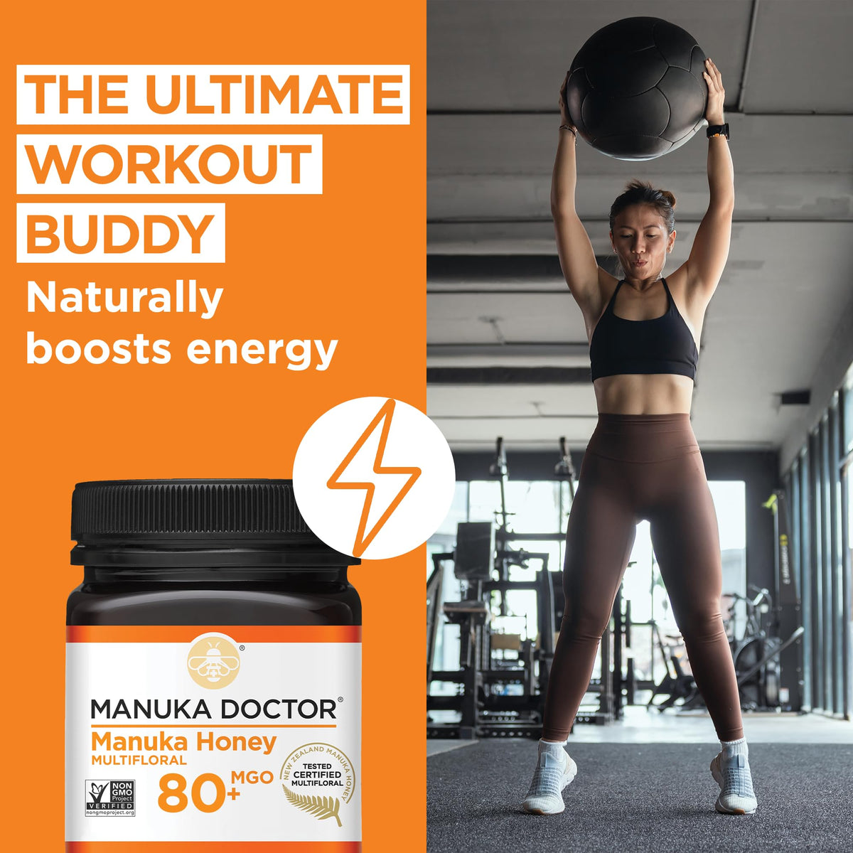 Pouring Manuka Doctor MGO 80+ honey into tea for natural sweetness