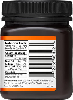 Yogurt topped with Manuka Doctor MGO 80+ honey for flavor