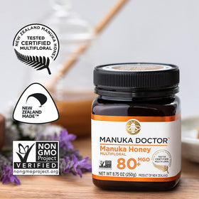Manuka Doctor MGO 80+ packaging box with seal