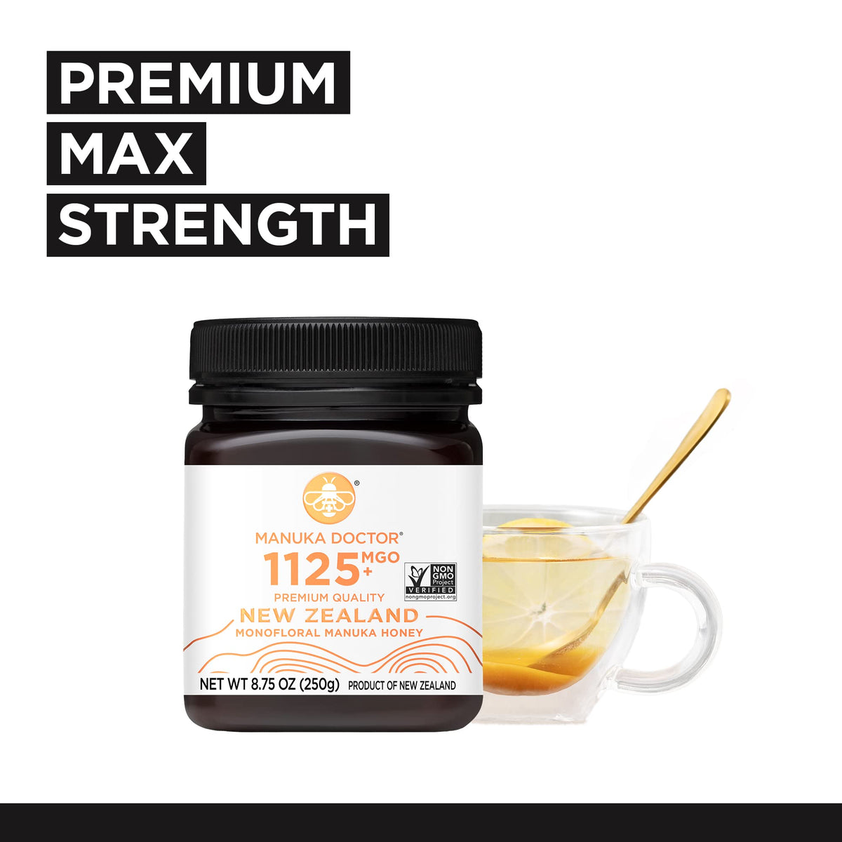 Manuka Doctor monofloral honey drizzle emphasizes velvety texture and rich aroma.