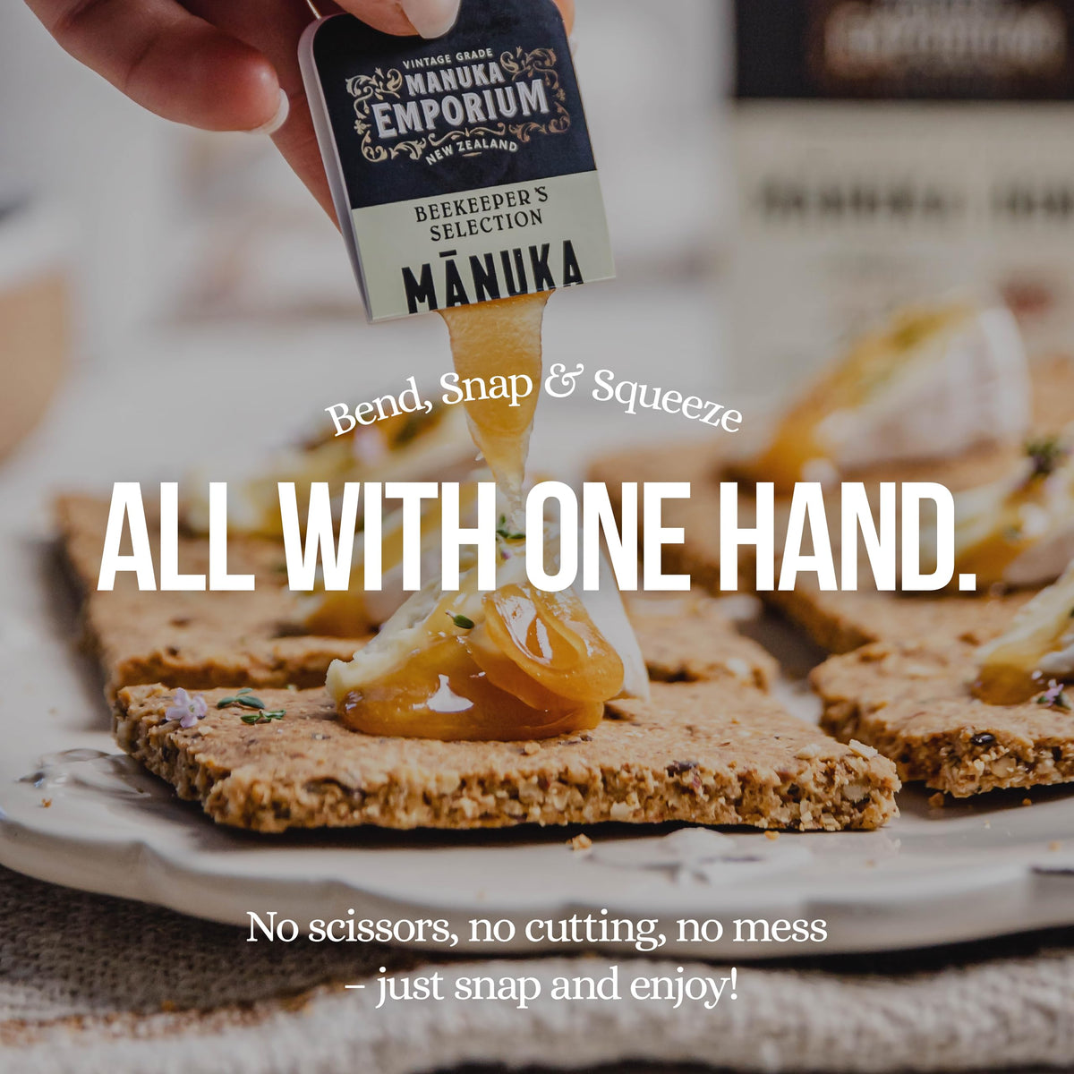 Manuka Emporium honey drizzle into tea showing easy mix-in