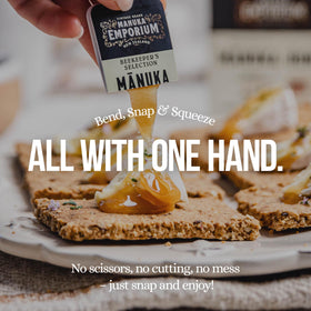 Manuka Emporium honey drizzle into tea showing easy mix-in