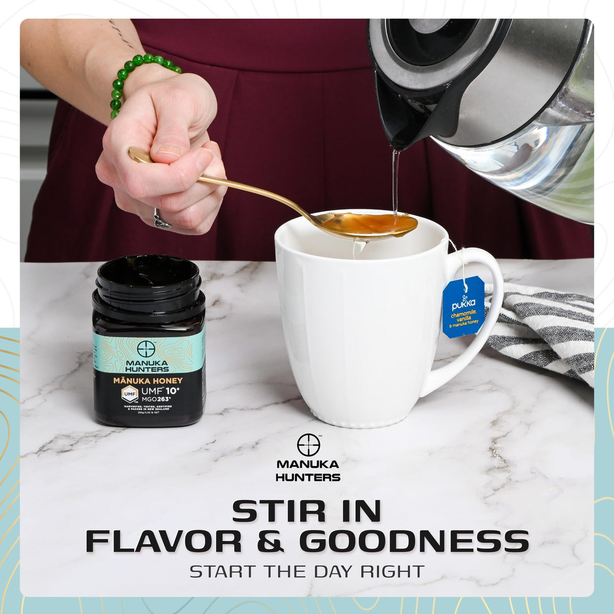 Yogurt with Manuka Hunters honey swirl for a creamy treat.